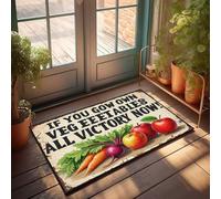 CTDF Door Mats Outdoor Entrance Funny Grow Your Own Vegetables: Victory Starts Now! Doormat Door Mat Indoor Entrance Decore For Room(50X80CM)