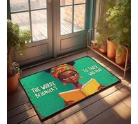 CTDF Door Mats Outdoor Large Empowerment Through Knowledge: A Woman'S Journey With Books Doormat Front Doormat Fun Door Mat(65X90CM)
