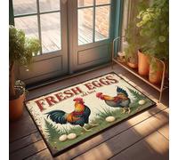 CTDF Door Mats Outdoor Large Fresh Eggs For Sale: A Rustic Farm Sign Doormat Front Doormat Fun Door Mat(65X90CM)