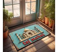 CTDF Door Mats Outdoor Large Vintage Style Taj Mahal Architectural Print Doormat Front Doormat Fun Door Mat(65X90CM)