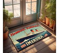 CTDF Doormats For Outdoor Entrance Funny Hamburg-Amerika Line'S Majestic Ss Immera Sailing Across The Ocea Doormat Beer Decor Porch Decor(40X60CM)