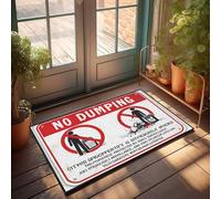 CTDF Entrance Mat Indoor No Dumping: Respect Our Trash Rules Doormat Plain Doormat For Crafts Country Decorations For H(50X80CM)