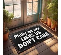 CTDF Entrance Mat Indoor Philly'S Tough Love: 'No One Likes Us, Don'T Care' Sign Doormat Decorations For The Kitchen Basement Decor(40X60CM)