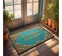 CTDF Fall Outdoor Rug For Front Door Golden Security: A Timeless Treasure Doormat Garage Accessories For Man Cave Gifts For Home Dec(50X80CM)