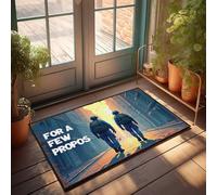 CTDF Funny Decor For Bar Two Soldiers Walking Down An Urban Street At Sunset Doormat Outdoor Decorations For Patio Retro Room Decor(50X80CM)