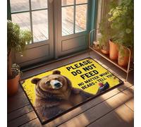 CTDF Funny Floor Mats For Front Door Protect Wildlife: Never Feed Bears Under Any Circumstances Doormat Outdoor Mats For Home Entrance Mats For Sleeping O(40X60CM)