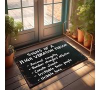 CTDF Funny Home Decor Identifying Traits Of High Vibration Individuals Doormat Fall Door Decor Home Sweet Home Door Mat(40X60CM)