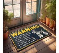 CTDF Funny House Decor Property Protected By Schnauzer, Trespassers Face Severe Conseque Doormat Door Mats Outdoor Entrance Funny Doormats Outdoor(65X90CM)
