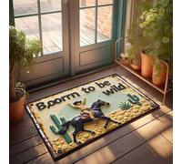 CTDF Funny Room Decor Born To Be Wild: A Cowboy'S Adventure In The Desert Doormat Garage Accessories For Man Cave Gifts For Husbands(50X80CM)