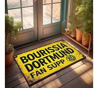 CTDF Funny Rugs For Front Door Yellow Rustic Sign For Borussia Dortmund Fan Support Group Doormat Playroom Decor Entrance Mat Outdoor(65X90CM)