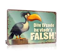 CTDF Funny Street Signs Adventurous Toucan Promotes Honest Leadership Tin Sign Boys Bedroom Accessories Tin Sign For Man Cave(20X30CM)