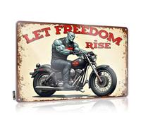 CTDF Home Decor Men Ride To Freedom: The Bold Biker'S Call Tin Sign Cool Room Accessories For Teens Boys Home Bar Deco(30X40CM)