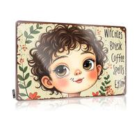 CTDF In Home Bar Signs Whimsical Witch'S Brew: A Magical Coffee Spell Tin Sign Office Tin Sign Funny Sogns(20X30CM)