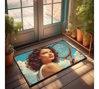 CTDF Indoor Mats For Front Door Entry Jesus Turned By Enemies: A Tennis Champion'S Journey Doormat Rugs For Bedroom Aesthetic Fall Door Mat Outdoor(50X80CM)