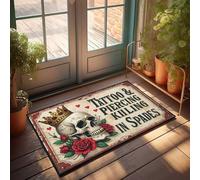CTDF Inside Door Mats For Home Entrance Royal Ink: Tattoo & Piercing Artistry In Spades Doormat Kitchen Rugs Farmhouse Style Welcome Home Mats For(65X90CM)