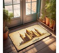 CTDF Man Cabe Decor Golden Castle In The Desert: A Fantasy Adventure Doormat Outdoor Layering Rugs Front Door Gaming Room Acces(50X80CM)