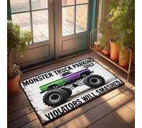 CTDF Outdoor Door Mats For Home Entrance Monster Truck Parking Only: Violators Will Be Smashed! Doormat Funny Bar Decor Fall Outside Door Mats(50X80CM)