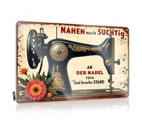 CTDF Outdoor Signs And Decor Vintage Sewing Machine: A Nostalgic Journey Through Time Tin Sign Room Door Sign Funny Plaques For Men(20X30CM)