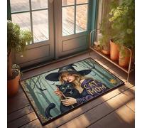 CTDF Stuff For Boys Room Witchy Whiskers: A Spellbinding Journey With My Cat Mom Doormat Indoor Welcome Mat Outdoor Winter Rug(40X60CM)
