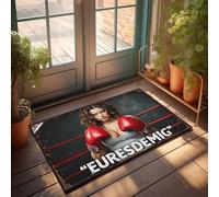 CTDF Welcome Door Mats For Outside Entry Empowerment In The Ring: Euresdemig'S Strength And Determination Doormat Gifts For Home Decor Mat Outdoor(40X60CM)