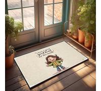 CTDF Welcome Mat Classroom Good Heart, Bad Mouth: A Cartoon Character'S Tale Doormat Man Cave Accessories Door Mats Outdoor Funny(65X90CM)