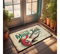 CTDF Welcome Mat Classroom Where Words And Tail Music Speak: A Guitar'S Melodic Tale Doormat Desk Accessories For Men Large Door Mats Outdoor(50X80CM)