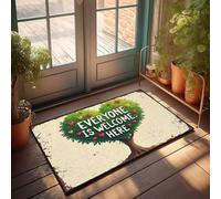 CTDF Welcome Mats Outdoor Funny Tree Of Hearts: Everyone Is Welcome Here Doormat Small Outdoor Mat Farmhouse Bath Mat(40X60CM)