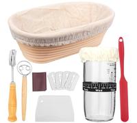 CTDMJ 24oz Oval Fermentation Basket with Date Indicated, Bread Basket, Sourdough Bread Basket, Starter Kit for Bakery, Pastry, Bread Pastry