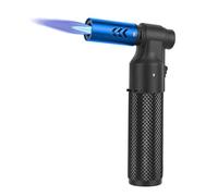 CTDMJ® Kitchen Blow Torch Butane Torch Lighter Big Jet Flame Refillable Portable Butane Torch Adjustable Mini Blow Torch for Camping Baking Culinary Soldering Cooking Welding BBQ (NO Gas)-Blue