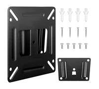 CTDMJ Monitor Wall Mount Most 14-24“ TVs Computer Universal Low Profile RV TV Wall Bracket Mount VESA Up to 100x100mm Max Weight 33lbs Fits 16 19 20 23 Inch Camper Small Monitor Mount Bracket(Black)