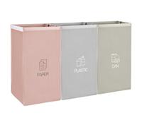 CTDMJ Reusable Recycling Bins 30 * 20cm, 3Packs Recycling Bags with Handle Waterproof Recycling Bin Bags Recycle Bin Bags Set Woven Waste Bins bag Recycling Box for Kitchen Home Office Recycling Bags