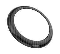 CTDOESO Rear Boot Badge Ring Cover for BMW 1 Series F20/F21 M135i M140i 2011-2019, Logo Decoration Cover Ring Trim Hood Emblem Ring Decoration Rear Badge Ring Cover Sticker(Carbon Fiber Black)