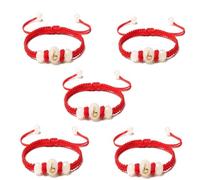 CTDWNT 2025 New Year of Snake Red String Bracelet,2025 Chinese Feng Shui Protection Bracelet,Luminous Bead Zodiac Year Animal Bracelet for Girl Women