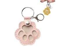 CTDWNT Dog Hair Collector Keychain Charm Memorial Storage Box, Pet Memory Collector,Pet Hair Memorial Keepsake,Pets Fur Keepsake Keyring for Collecting Hair With Snap Button,Pet Memorial Gifts (Pink)