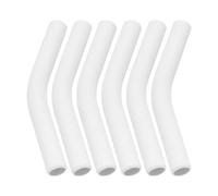 CTDWNT Metal Straw Silicone Tips,6 Pcs 8mm Reusable Silicone Straw Tips,Food Grade Rubber Metal Straws Tips Covers,for Stanley Cup Tumbler Fit for 8-10mm Diameter Straws, White