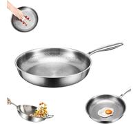 CTDWNT Titanium Hammered Pan Pro, Multifunctional Ultra-Durable Scratch-Resistant Non Stick Titanium Pans, Even Heating For Cooking Skillets Compatible With All Cooktops (28cm without cover 1pcs)
