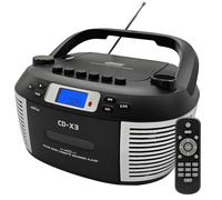 CTDZLED Portable CD Player and Cassette Player with Remote Control, FM AM Radio, USB Playback, Bluetooth Speaker, Recording Function, AC Powered for Elderly