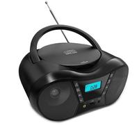 CTDZLED Portable CD Player Boombox with FM Radio, Bluetooth Speaker, AC/Battery Powered, Support CD/CD-R/RW/USB/BT/AUX, LCD Display, Headphone Jack, Gifts for Parent (Black)