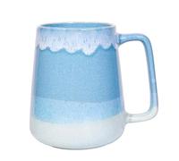 Cteahrow Large 24 OZ/700ml Ceramic Coffee Mugs, Capacity Mug with Handle,Tea Cup,Dishwasher Microwave Safe,for Office and Home (Light Blue)