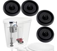CTEAKOP 4 Pcs Black Toilet Fill Valve Seal Replacement Part, Rubber Toilet Parts Inside Tank Kit, Flush Valve Seal for Fluidmaster 200, 747 and 400 Models Toilet Fill Valve