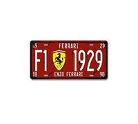 Ctemnpho Vintage Metal Sign Garage License Plate, enzo Ferrari, Retro Wall Decor for Home, Office, Bar, Cafe, and Garage, 6x12 Inches