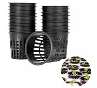 CTForest Pack of 20 Water Culture Plant Baskets, Plastic Hydroponics Plant Pots, Hydroponic Baskets Made of Plastic, Suitable for Hydroponic Planting and Earthless Cultivation on Garden Balconies