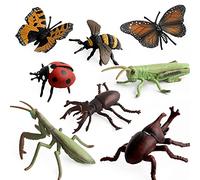CTForest Pack of 8 insect plastic models, insects for children, animal collection, insects, plastic, suitable for birthday gifts for children, help to understand natural creatures (8 styles)