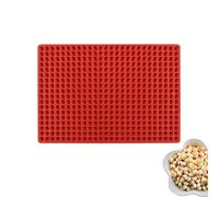 CTForest Red Silicone Baking Mat, 468 Holes, Dog Biscuits Mould, Cat & Dog Snacks, Easy to Use & Clean, Oven, Microwave & Dishwasher Safe