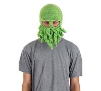 Cthulhu Beanie for Adults Green Knit Monster Costume Accessory, Officially Licensed