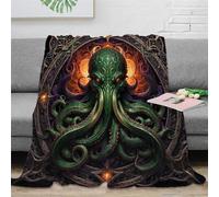 Cthulhu Bedding 3D Printed Blanket Throw Plush Lightweight Fluffy Soft Cozy Gifts for Bed And Couch for Boys Girls All Season Couch Sofa 60x80inch(150x200cm)