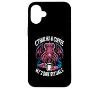 Cthulhu & Caffeine Dark Passions, Vintage Cthulhu Coffee Case for iPhone 16 Plus