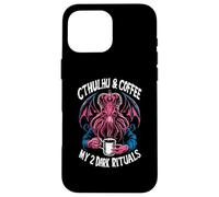 Cthulhu & Caffeine Dark Passions, Vintage Cthulhu Coffee Case for iPhone 16 Pro Max