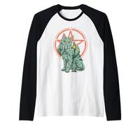 Cthulhu Cat Cosmic Horror Funny Lovecraft Kitty Raglan Baseball Tee