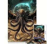 Cthulhu Cosmic Horror 1000 Piece Jigsaw Puzzle FreeTime Game Smooth Thick Fun Challenge Birthday Surprise (38x52cm)